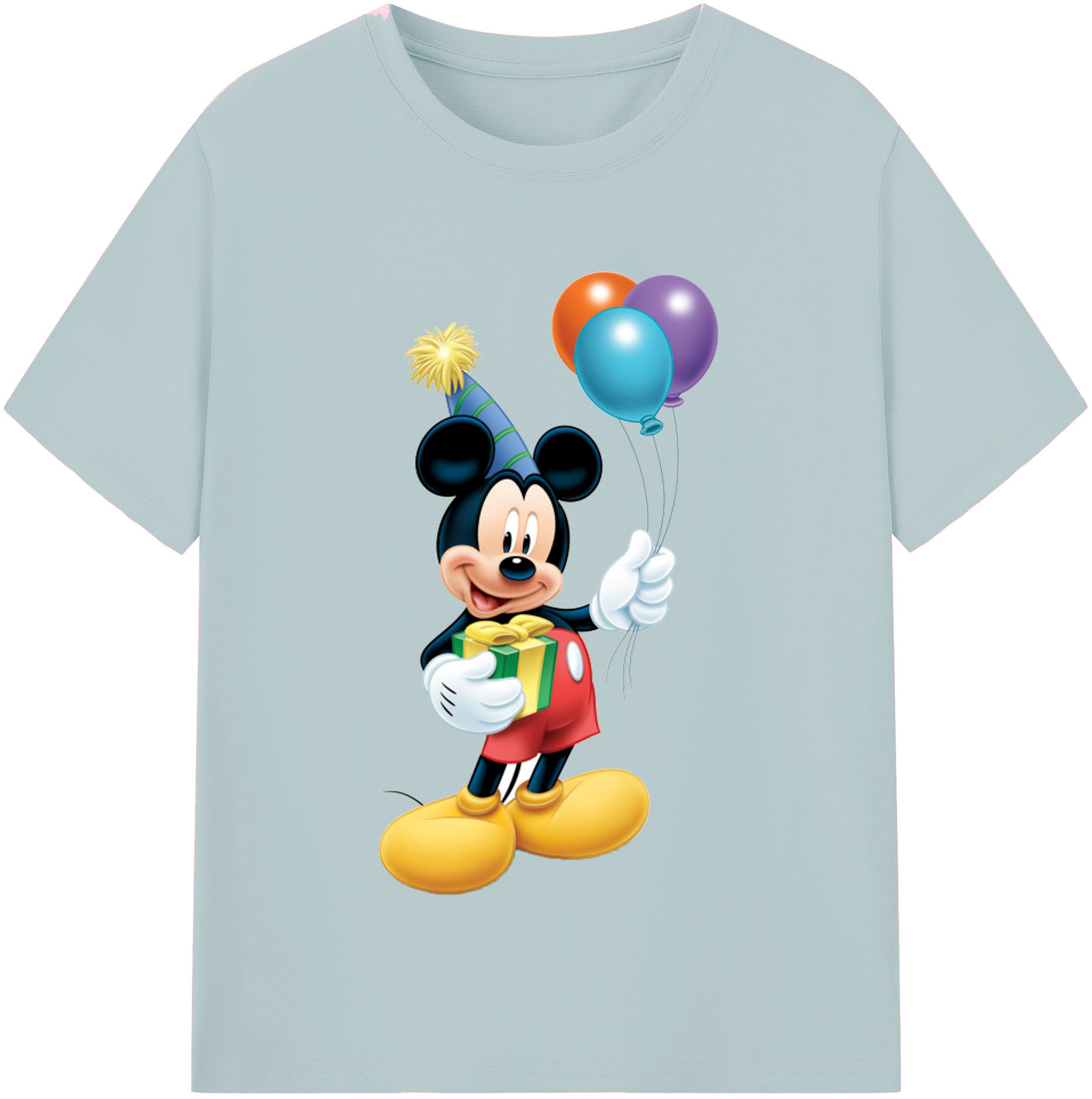 （画像用） ミッキーマウス Mickey Mouse 綿100％半袖Tシャツ（フロントプリント）